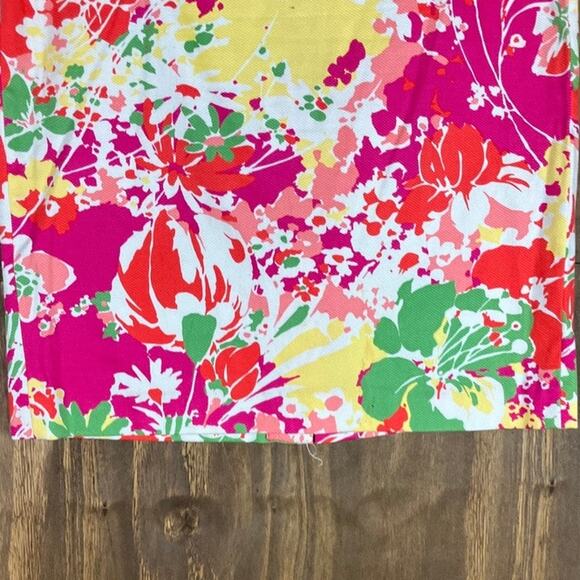 Talbots Womens Skirt Multicolor Floral Pencil Midi Back Zip Stretch 6 - Picture 3 of 10